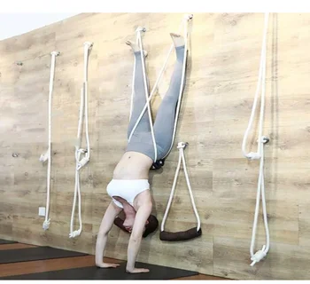 Набор настенных веревок для йоги Айенгара, набор аксессуаров для инверсии антигравитации для йоги с расширительным болтом из нержавеющей стали