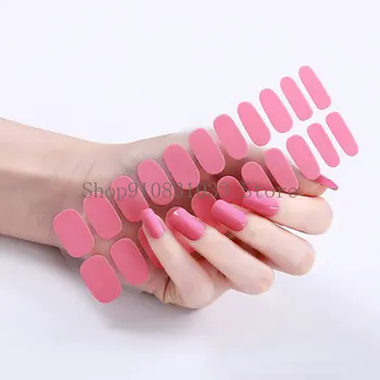 Наклейки для ногтей Оптом Однотонные Наклейки для ногтей Простые Водонепроницаемые наклейки для ногтей Полноцветные Однотонные Корейские украшения для ногтей