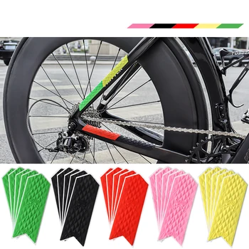 Наклейки на силиконовую защитную цепь для горного велосипеда, Передняя вилка, складной велосипед, Защитная пленка для велосипедной рамы из углеродного волокна, наклейки на велосипед