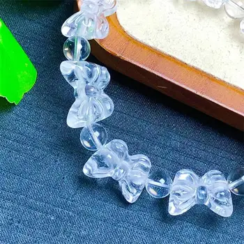 Натуральный прозрачный кварцевый браслет-бабочка, Женские браслеты с целебным драгоценным камнем, ювелирные изделия для влюбленных, подарок подруге, 1ШТ 12x16 мм