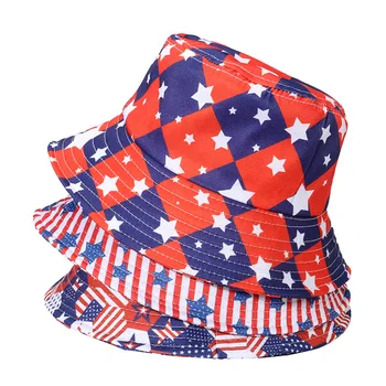 Новый весенне-летний тренд, универсальная шляпа от солнца, кепки-ведерки с принтом звезды, мужская кепка-боб для отдыха на открытом воздухе, женские кепки-рыбацкие кепки с плоским верхом
