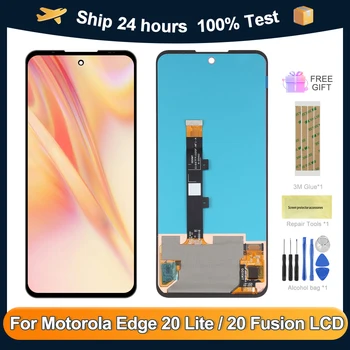 Оригинал Для Motorola Edge 20 lite XT2139-1 ЖК-дисплей С Сенсорным Экраном, Дигитайзер В Сборе, Запасные Части Для Edge 20 fusion LCD