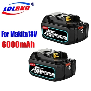 Оригинальный Аккумулятор Makita 18V 6000mAh 6.0Ah Для Электроинструментов Со светодиодной Литий-ионной Заменой 18650 LXT BL1860B BL1860 BL1850