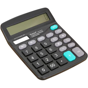 Оригинальный новый 12-значный калькулятор, большой экран, двойной источник питания, компьютер финансовой отчетности, калькулятор канцелярских принадлежностей
