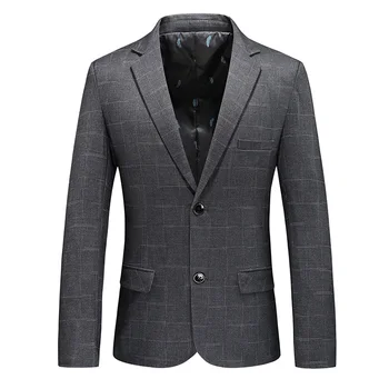 осень 2021, новый мужской модный бутик-пиджак в зеленую полоску, большой размер M-4XL, мужской деловой повседневный тонкий классический пиджак
