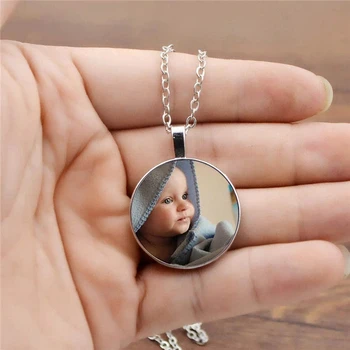 Персонализированный кулон с фотографией, Индивидуальное ожерелье с фотографией для вашего малыша, мамы и папы, бабушки и дедушки, подарок для членов семьи