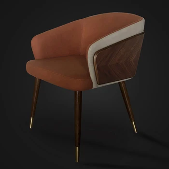 Поддержите обеденный стул в скандинавском минимализме, Роскошное деревянное кресло, Высококачественные стулья для отдыха, Удобный кухонный декор Cabeceros