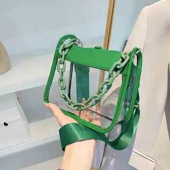 Прозрачная сумка Оптом 2023 Новая модная водонепроницаемая желейная сумка из ПВХ, Женская сумка через плечо, мини-сумка для телефона