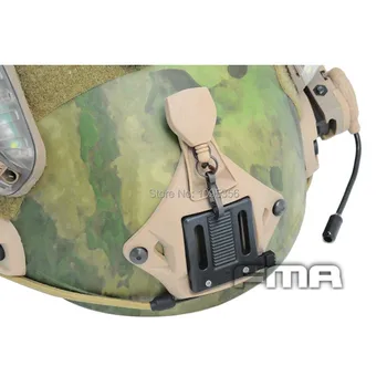 Ремешок FMA NVG для шлема Ops Core VAS с тремя отверстиями, кожух для шлема Dark Earth DE (Tan), Аксессуары для шлема