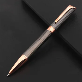 Роскошное качество, шариковая ручка для офиса из серого розового золота 719, Новые студенческие школьные канцелярские принадлежности, ручки для письма