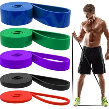 Сверхпрочная латексная резинка-эспандер для упражнений, эластичная лента для спортивного силового подтягивания, бандаж для тренировок, оборудование для Пилатеса и фитнеса