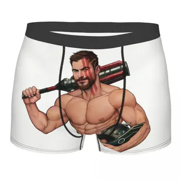 Сексуальный мускулистый медведь, Мужские боксерские шорты для геев, 3D принт, Соблазнительное мужское нижнее белье для мальчиков, трусики, трусы-стрейч, трусы