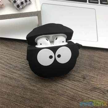 Силиконовый Мультяшный Чехол Для Apple Airpods 1 2 3 Pro Cute Black Coal Для AirPods2 Bluetooth Чехол Для наушников Мягкие Защитные Чехлы