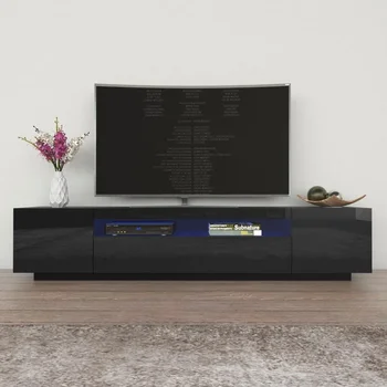 Современная подставка для телевизора с диагональю 79 дюймов, Современная подставка для телевизора, подходит для телевизоров с диагональю до 90 дюймов, 16-цветная светодиодная подсветка