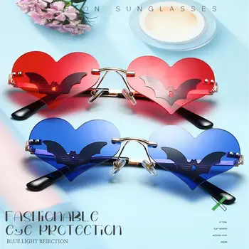 Солнцезащитные очки в форме сердца, мужские И женские Персонализированные очки для фестивалей и вечеринок, модные очки, Забавные очки, Солнцезащитное стекло без оправы