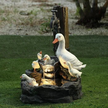 Статуя животного в саду, Скульптура утки / Белки под давлением воды, креативное украшение двора из смолы SCVD889
