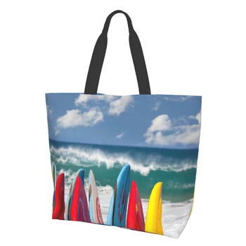 Сумка для серфинга, Большая Женская повседневная Летняя сумка для морского серфинга, сумка через плечо, Многоразовая сумка для покупок, Пляжная сумка