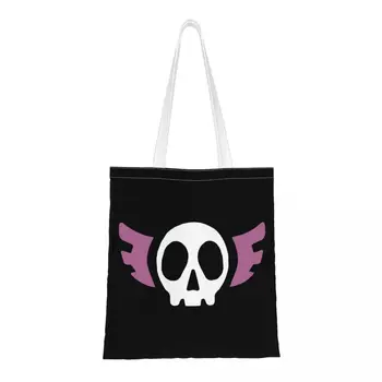 Сумки-тоут Feitan Skull для продуктовых покупок, женские сумки-тоут Kawaii Hunter X Hunter, холщовая сумка для покупок, сумка большой емкости