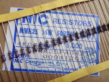 Тайваньские прецизионные резисторы NIC с металлической пленкой 1/4W4.64K 0.25W4.64K 1%