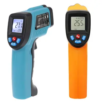 Цифровой термометр Бесконтактной температуры -58 ° F ~ 1022 ° F /-50 ° C ~ 550 ° C Не для человеческого тела Синий /Оранжевый