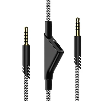 Шнур гарнитуры в нейлоновой оплетке для игровой гарнитуры A10 A40, кабель 3,5 мм (1/8 дюйма), удлинительный кабель универсальной совместимости