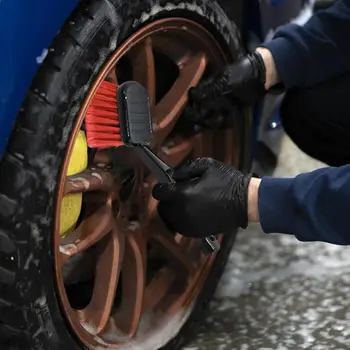 Щетка для чистки колес с мягкой щетиной, щетка для детализации автомобиля, щетка для мытья деталей интерьера, щетка для эффективной очистки от грязи, средство для чистки колес.
